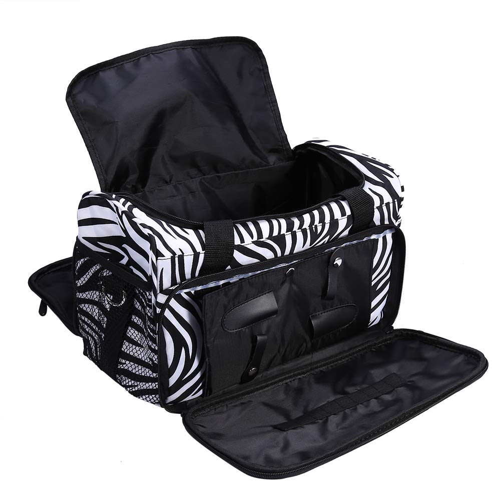 Yuyte Zebra Stripe Hairdressing Bag - Portable Hairstyling Case for Scissors, Combs & Tools | Perfect for Salon Professionals & Mobile Stylists