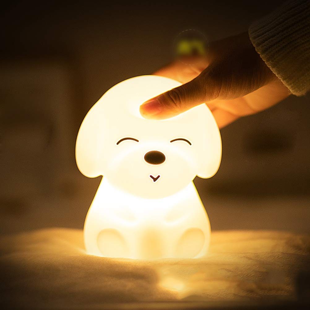 Uonlytech LED Color Changing Night Light - Cute Puppy Shape, Soft White & Multi-Color Options for Nursery, Kids Room, Bedroom | Perfect Night Light for Babies, Toddlers & Pet Lovers | Creates Soothing Ambiance for Sleep Time, Night Feeding & Bedroom Decor