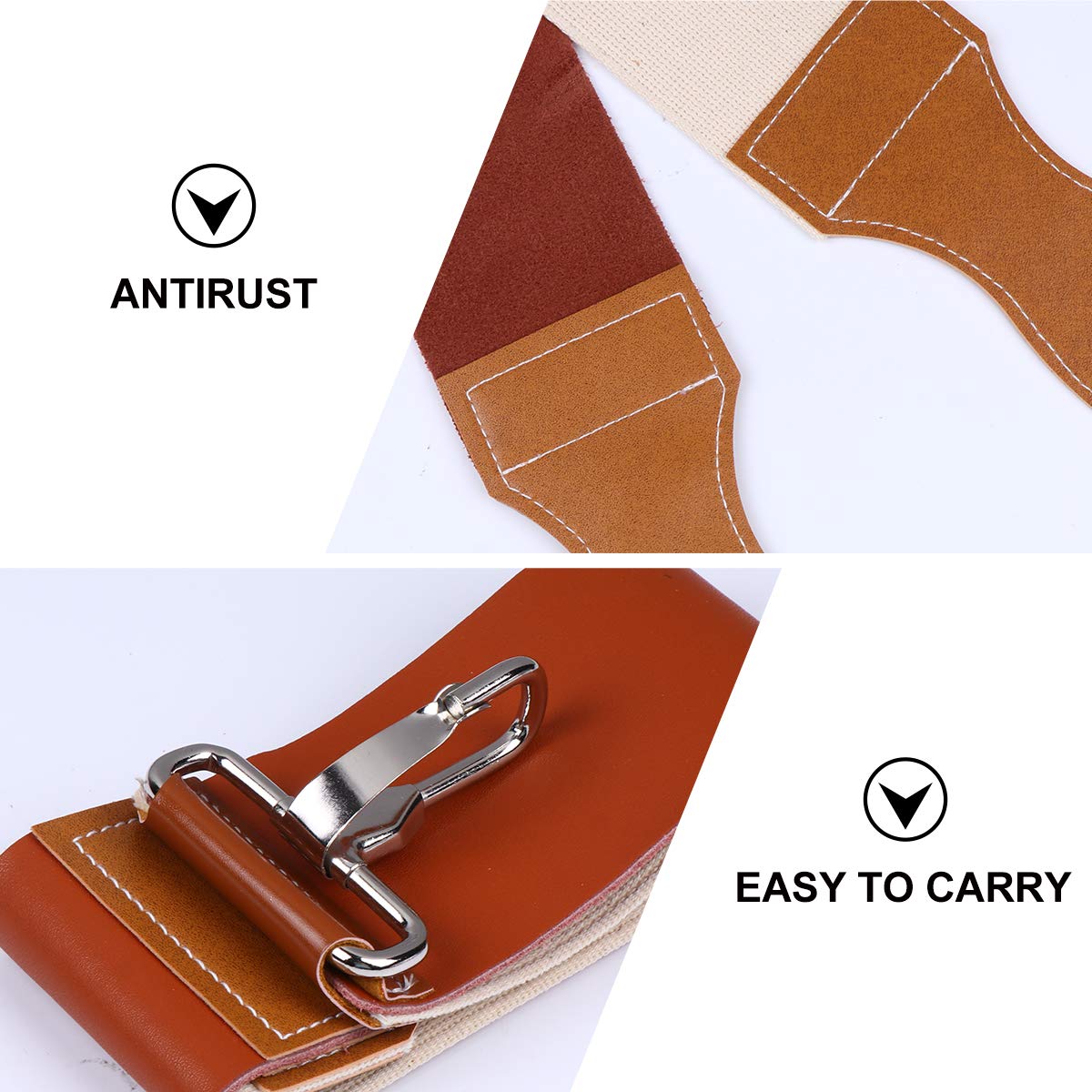 Double-Layer Leather Razor Strop for Barber & Shaving - Professional Sharpening Strap for Straight Razors & Knives - Perfect for Home & Professional Grooming