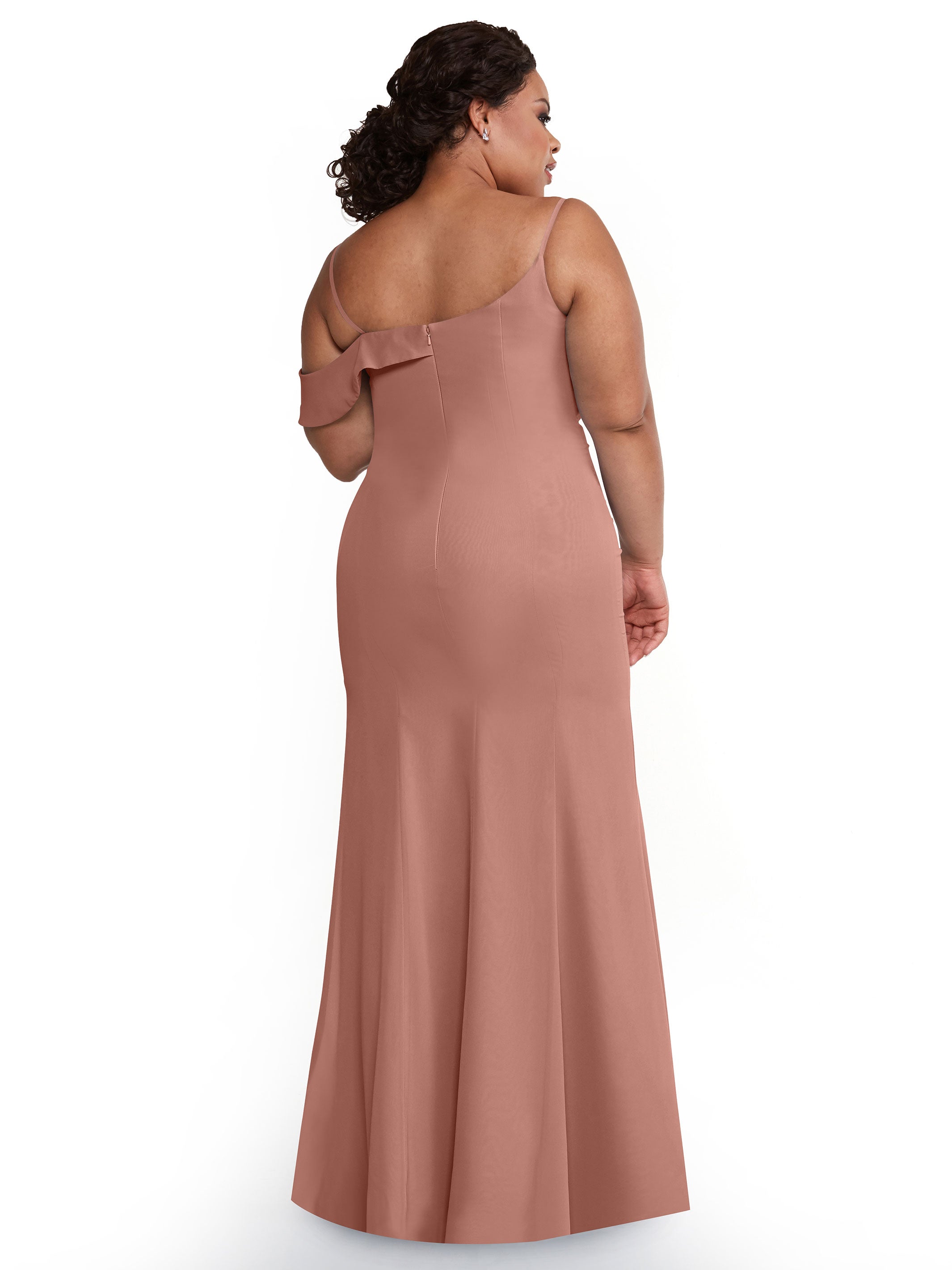 Elegant One Shoulder Fit & Flare Chiffon Bridesmaid Dress 80153 - Perfect for Weddings, Formal Events & Special Occasions
