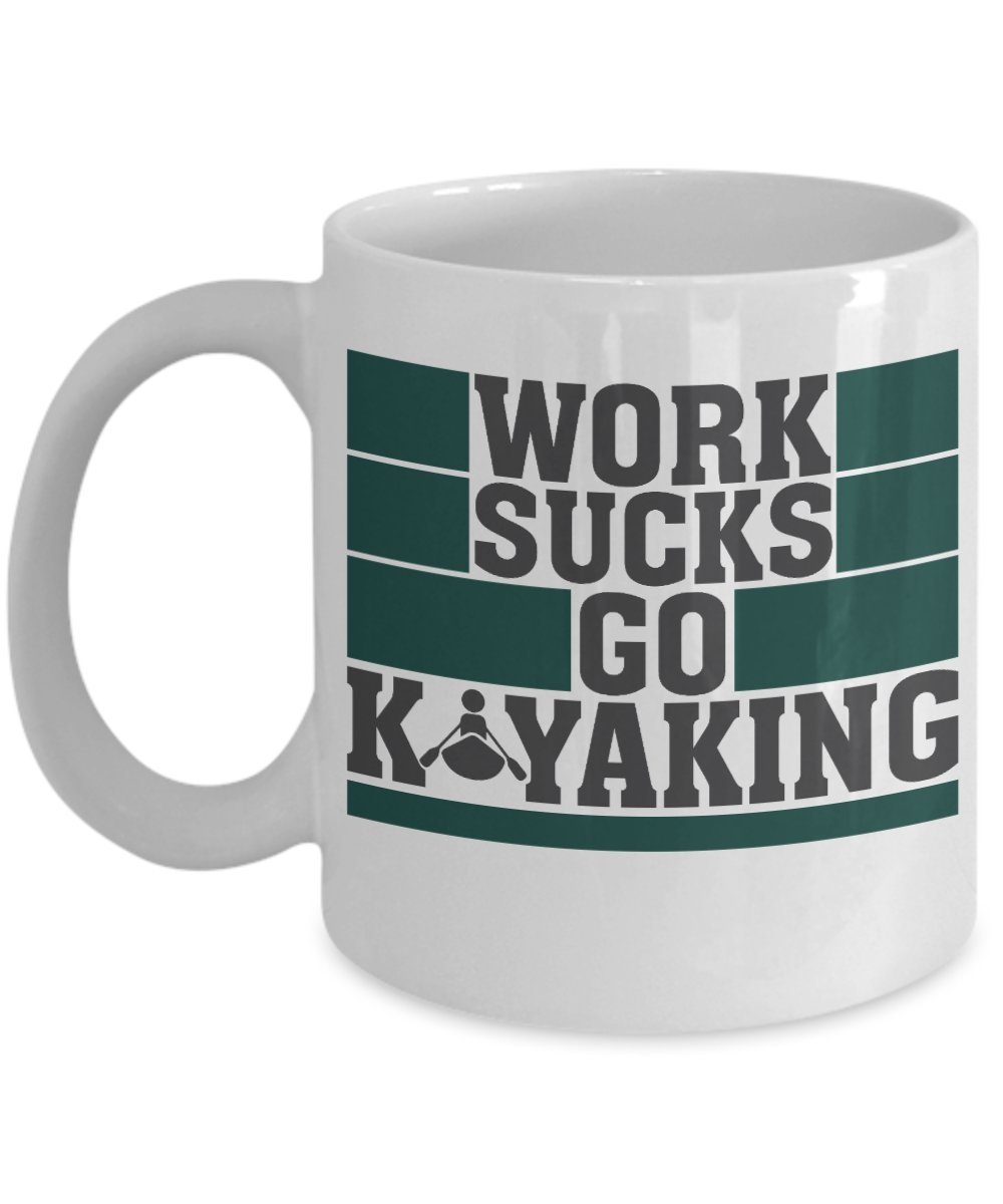 Kayaking Coffee Mug - 11oz Travel Cup for Kayak Lovers