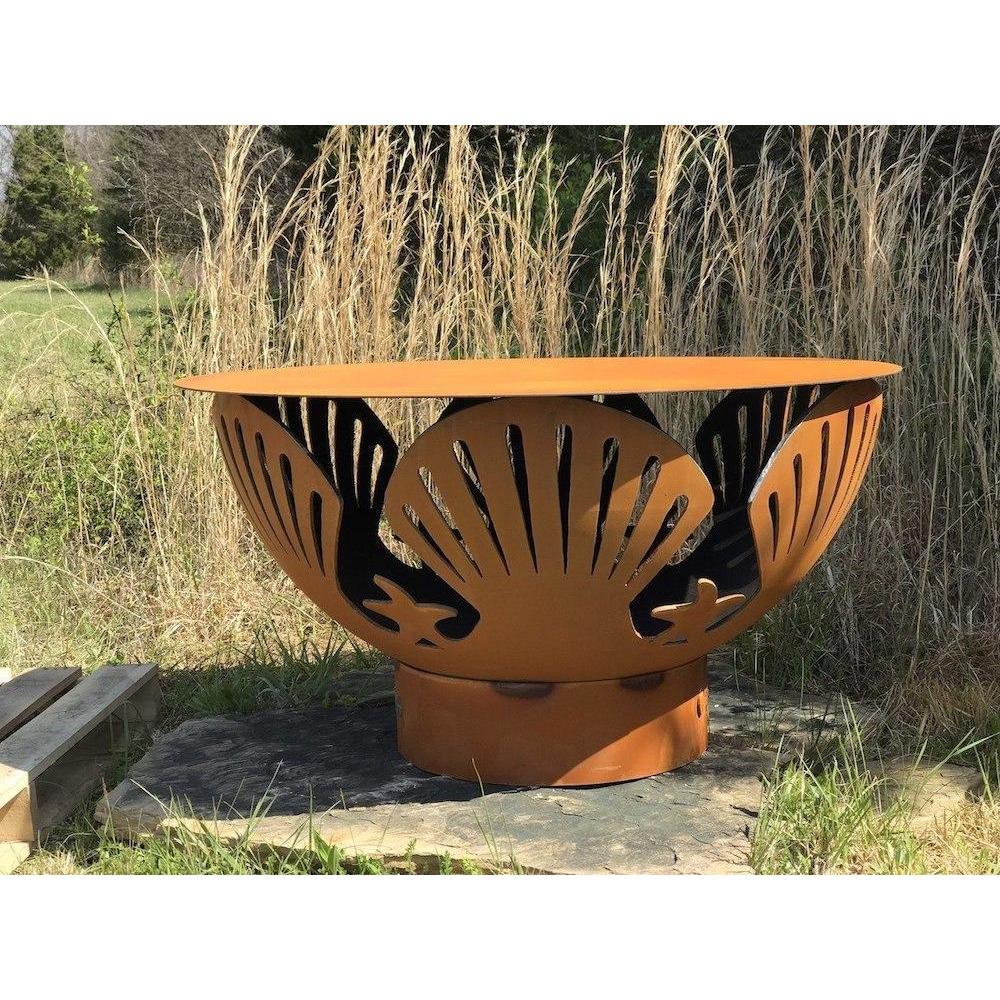 Fire Pit Art Steel Table Top Covers - Durable Outdoor Fire Pit Cover for Patio, Deck & Backyard - Perfect for Camping, BBQ & Garden Protection