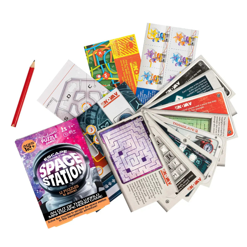 Escape Room Board Game - Escape From The Space Station | Sci-Fi Adventure Puzzle Game for Family Game Night & Team Building Activities