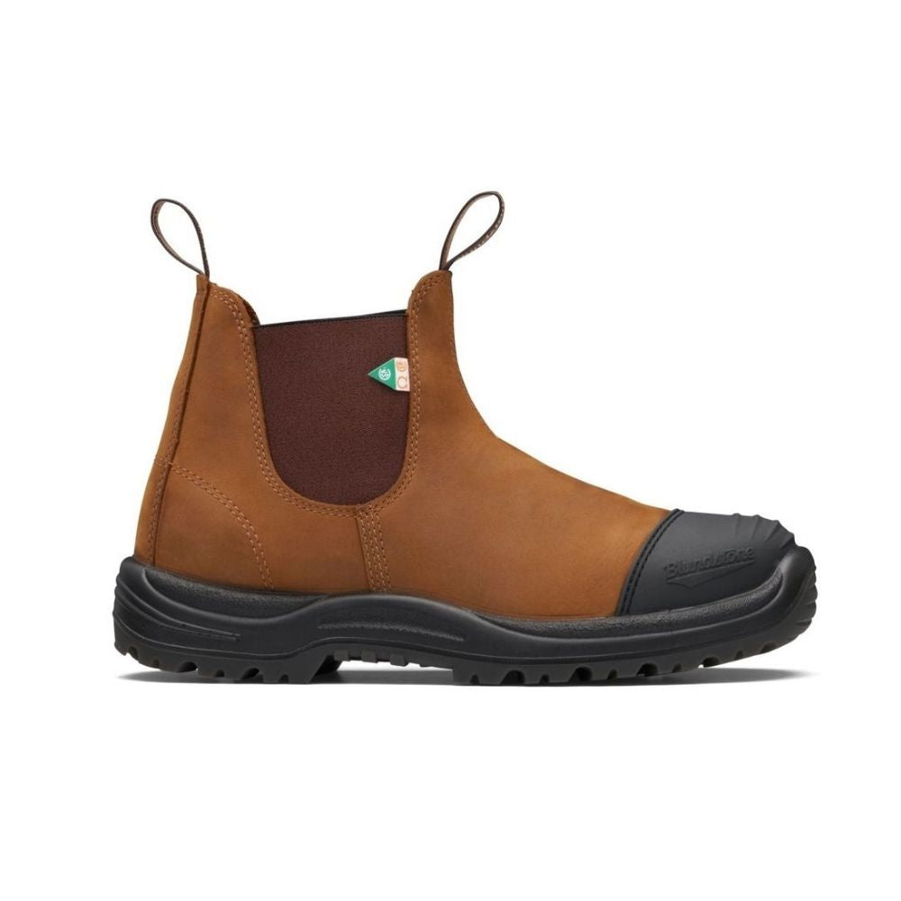 Blundstone 169 Unisex Slip-On Steel Toe Work Boots - Safety Shoes with Rubber Toe Cap & Crazy Horse Leather - Perfect for Construction, Warehouse and Industrial Work