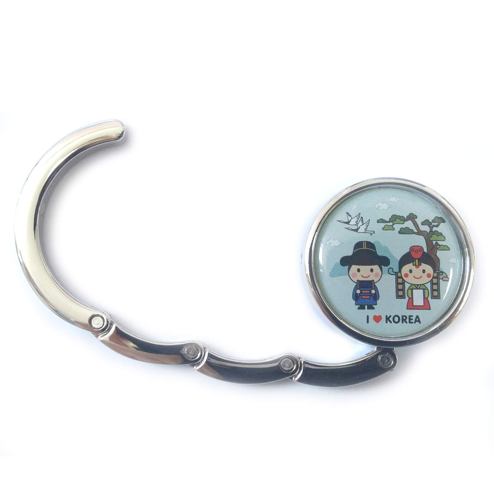 Foldable Purse Hook - Portable Handbag Hanger for Table, Korean Traditional Design - Perfect for Restaurants, Travel, and Home Storage (Newlyweds Gift Idea)