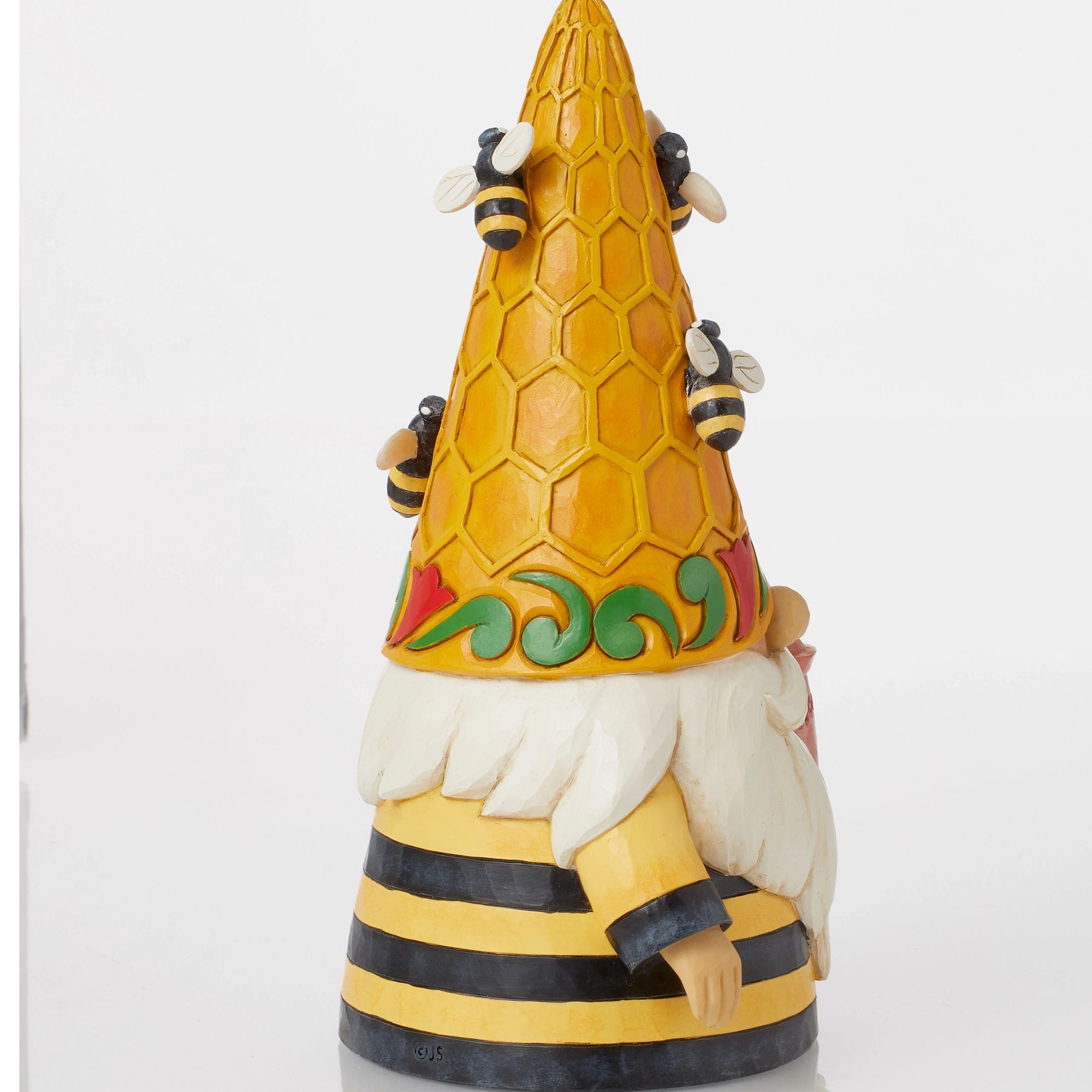 Beehive Hat Gnome Figurine - Cute Garden Decor for Outdoor & Indoor Use - Perfect for Fairy Gardens, Patios, and Home Decor