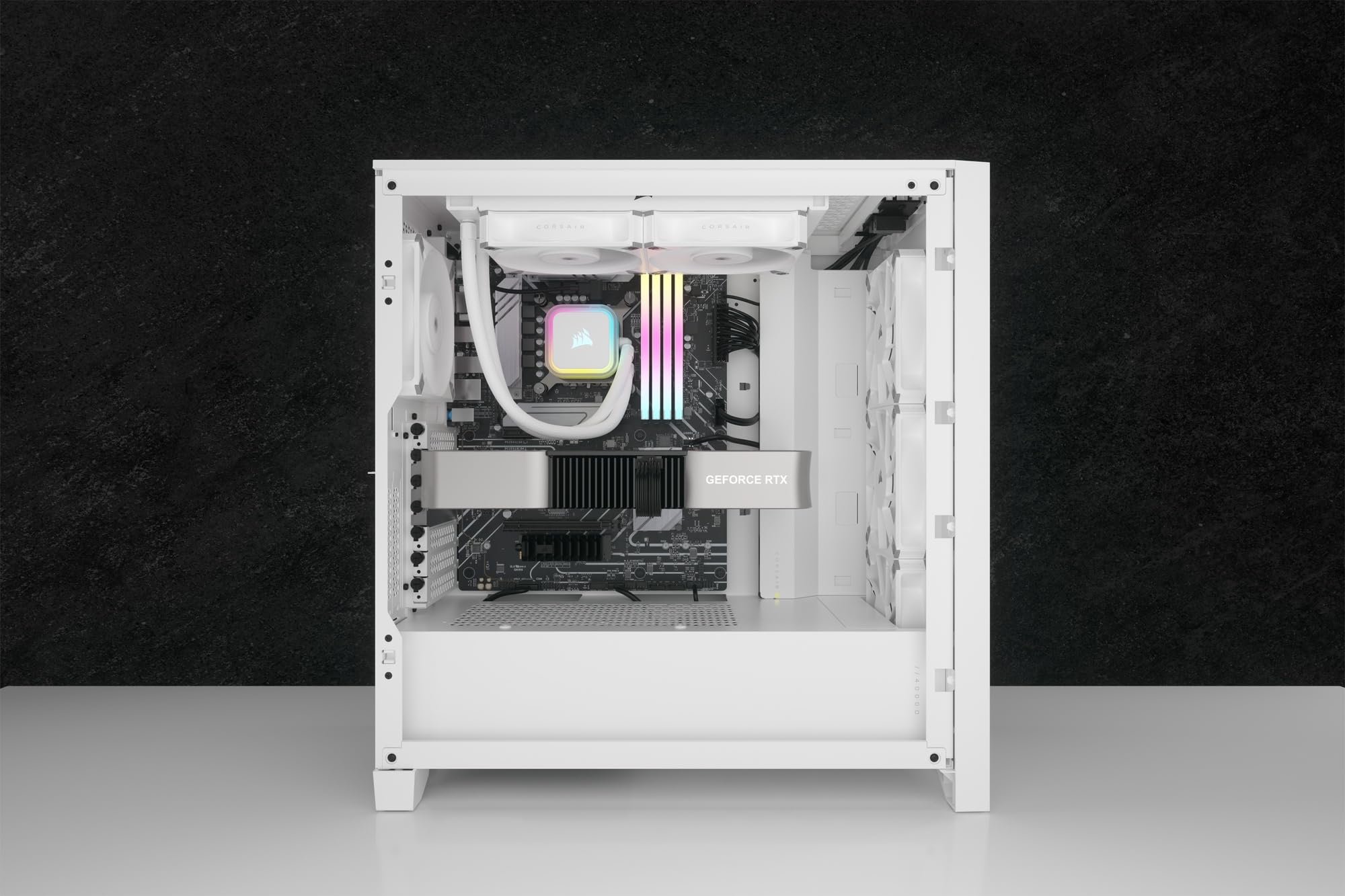 CORSAIR H100i RGB Elite 240mm AIO Liquid CPU Cooler with AF120 Elite PWM Fans - Compatible with Intel LGA 1700/1200/2066 & AMD AM5/AM4 Sockets - White PC Cooling System for Gaming Rigs & High-Performance Computers