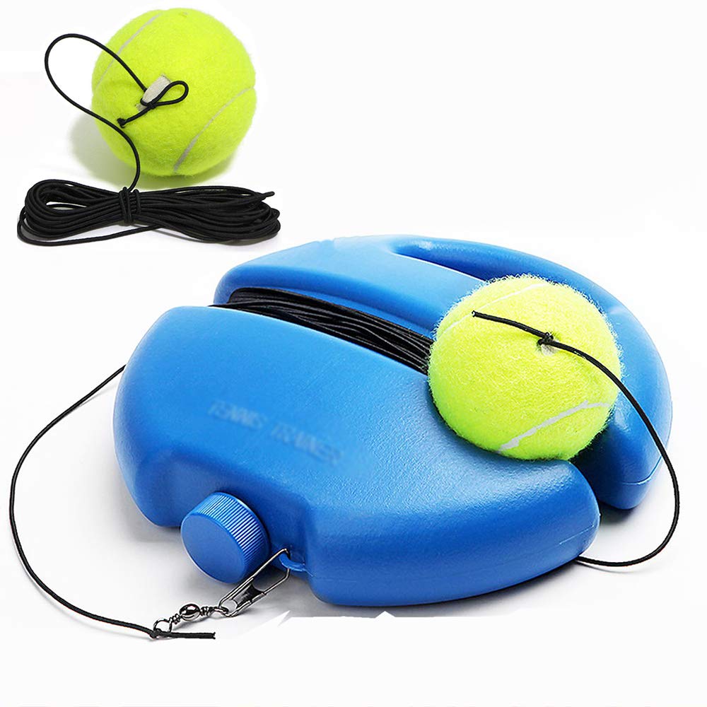 Tennis Training Equipment Set - Tennis Coach Trainer with Anti-Slip Base & 2 Balls | Perfect for Backboard Practice, Solo Drills & Tennis Lessons
