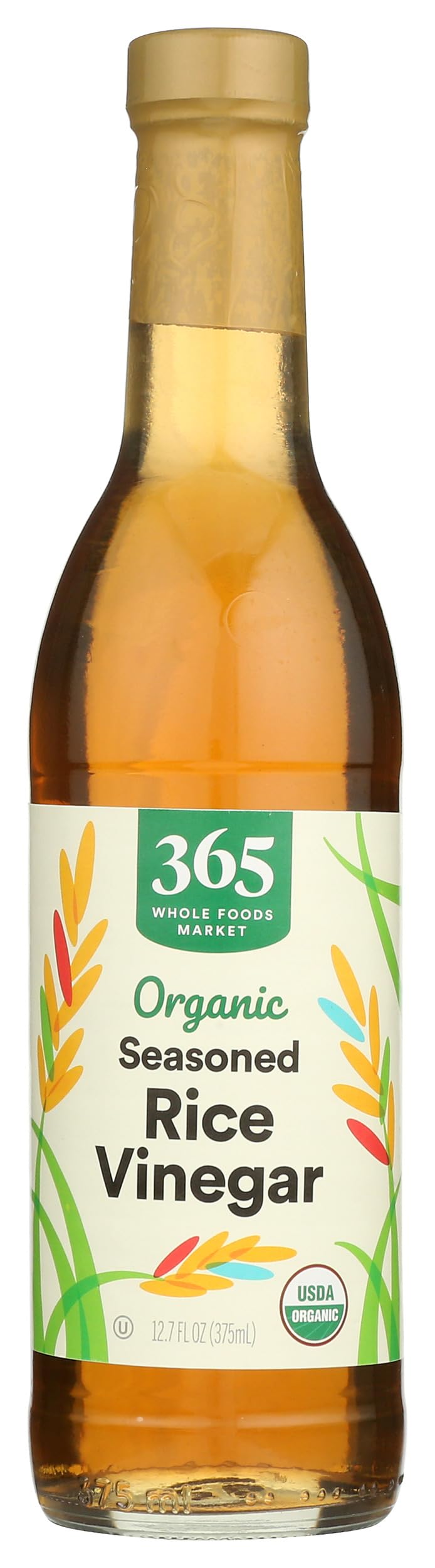 365 by Whole Foods Market Organic Seasoned Rice Vinegar, 12.7 Fl Oz - Perfect for Sushi, Salad Dressings & Asian Cooking