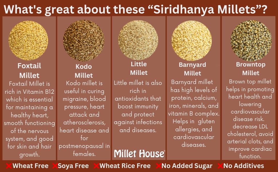Organic Sprouted Siridhanya Millet Malt Powder 500g - 30 Natural Ingredients, Chemical-Free, Certified Healthy Millet Drink Mix | Traditional Ayurvedic Superfood for Weight Loss, Digestion & Immunity Boost | Perfect for Smoothies, Breakfast Bowls & Healthy Snacks
