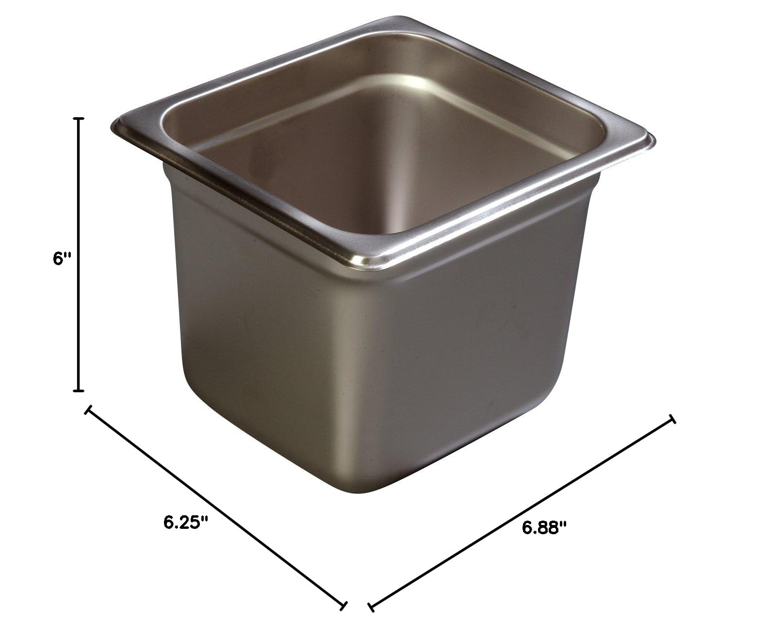 Carlisle FoodService 1/6 Size Durapan Stainless Steel Hotel Pan - 6