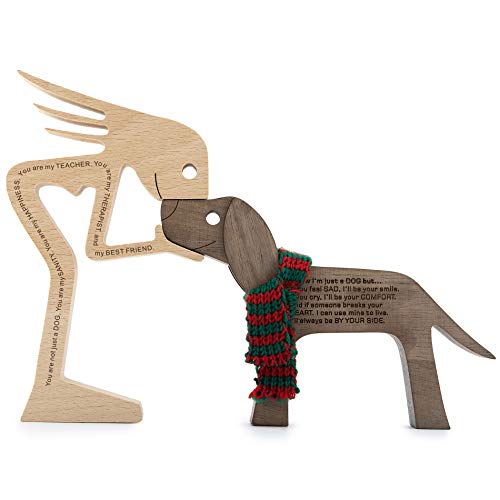 Women+dog Words Engraved