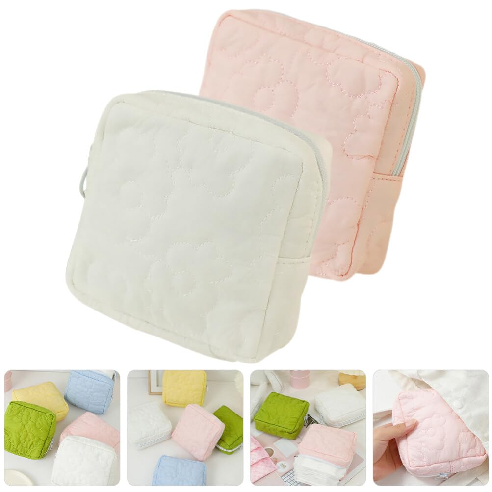 iplusmile 2-Pack Storage Bags for Sanitary Pads - Reusable Organizer Pouch for Feminine Hygiene Products, Nursing Pads & Cosmetics - Perfect for Travel, Gym & Daily Essentials Organization