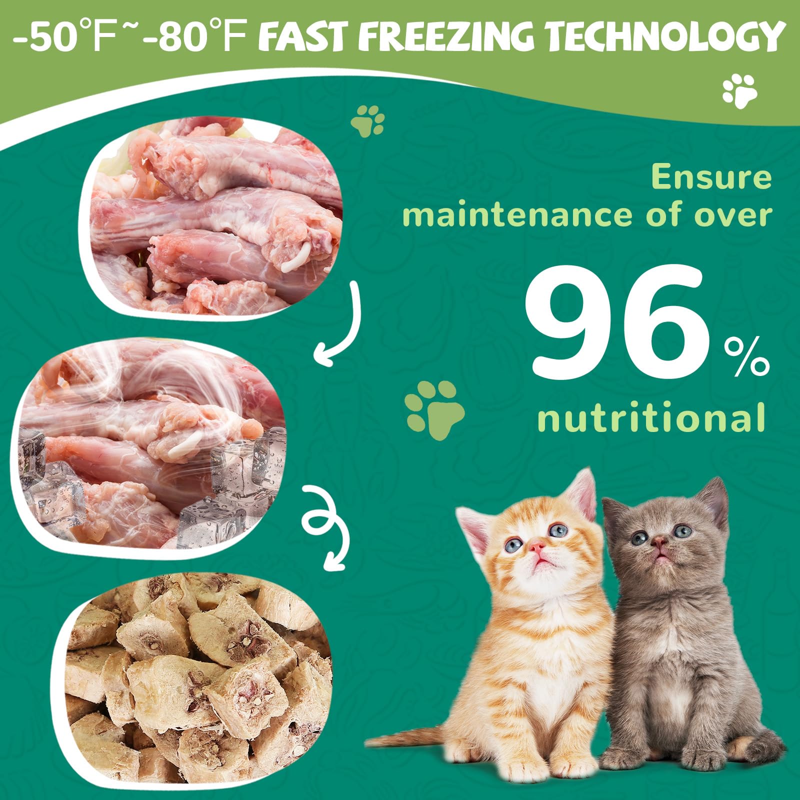 Freeze Dried Chicken Necks for Cats & Dogs - Single Ingredient High Protein Cat Food Topper & Dog Training Treats - 4.2 oz Raw Healthy Snacks for Pets - Perfect for Mealtime Topping & Reward Training