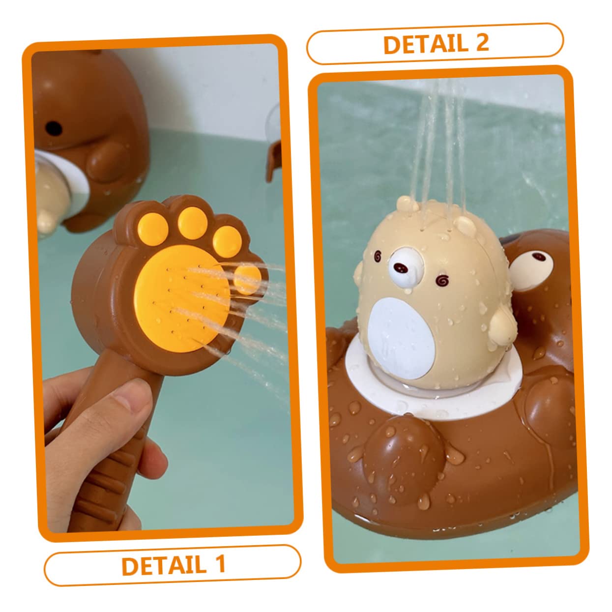 ifundom 3 Sets Electric Water Bear Shower Sprayer Replacement - Fun Interactive Bath Toy for Kids, Electronic Shower Head with LED Lights - Perfect for Children's Bath Time & Sensory Play
