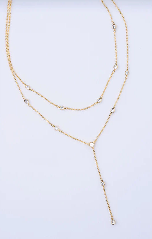 Faithy Jewels Elle Necklace - 18K Gold Plated Elegant Pendant for Women | Perfect for Weddings, Parties & Everyday Wear