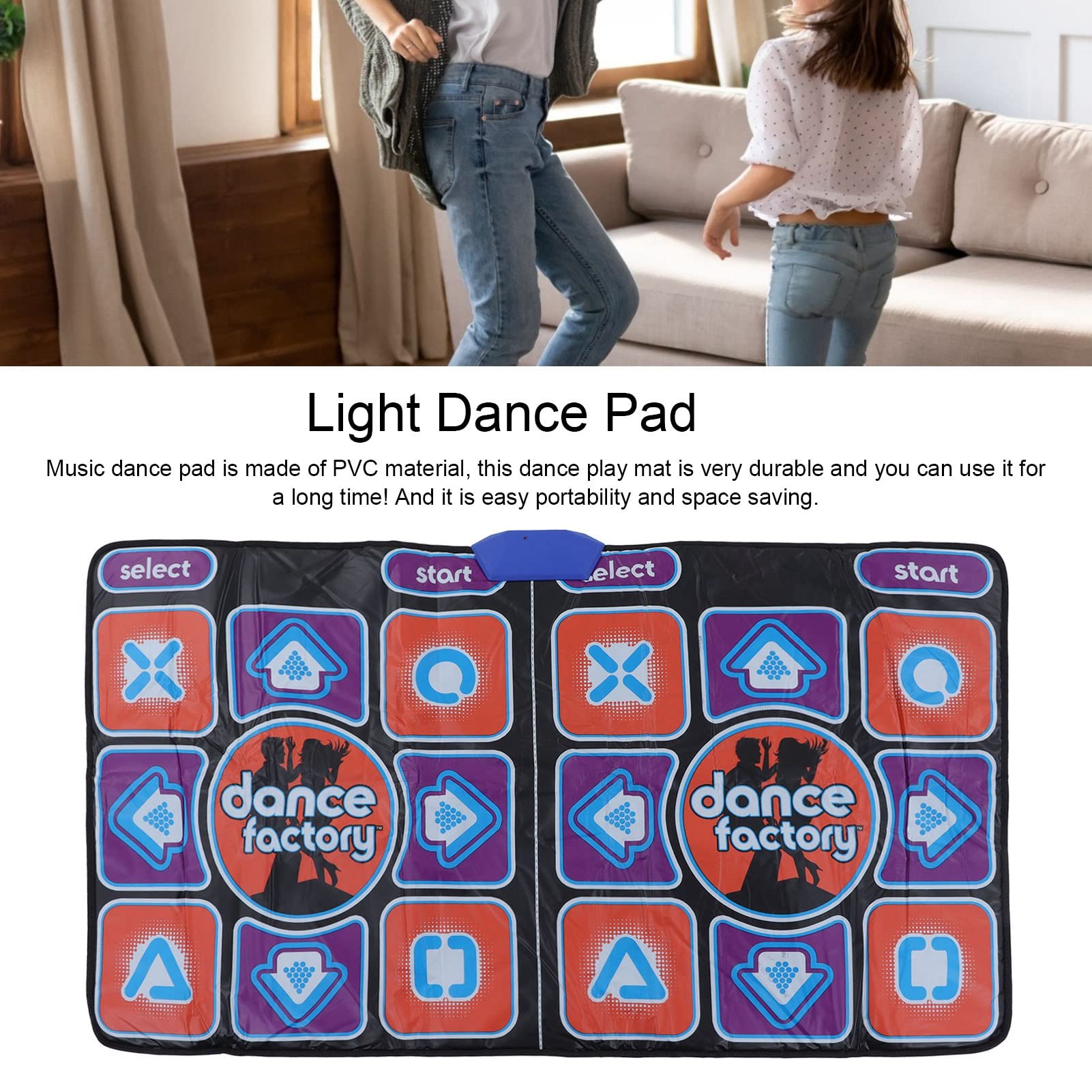 Fabater Wireless Dance Mat for Kids and Adults - Electronic Music Dance Pad with HD AR Camera, Dual User Mode, Yoga Dance Mat for PC & TV - Perfect for Family Fun, Fitness & Interactive Gaming