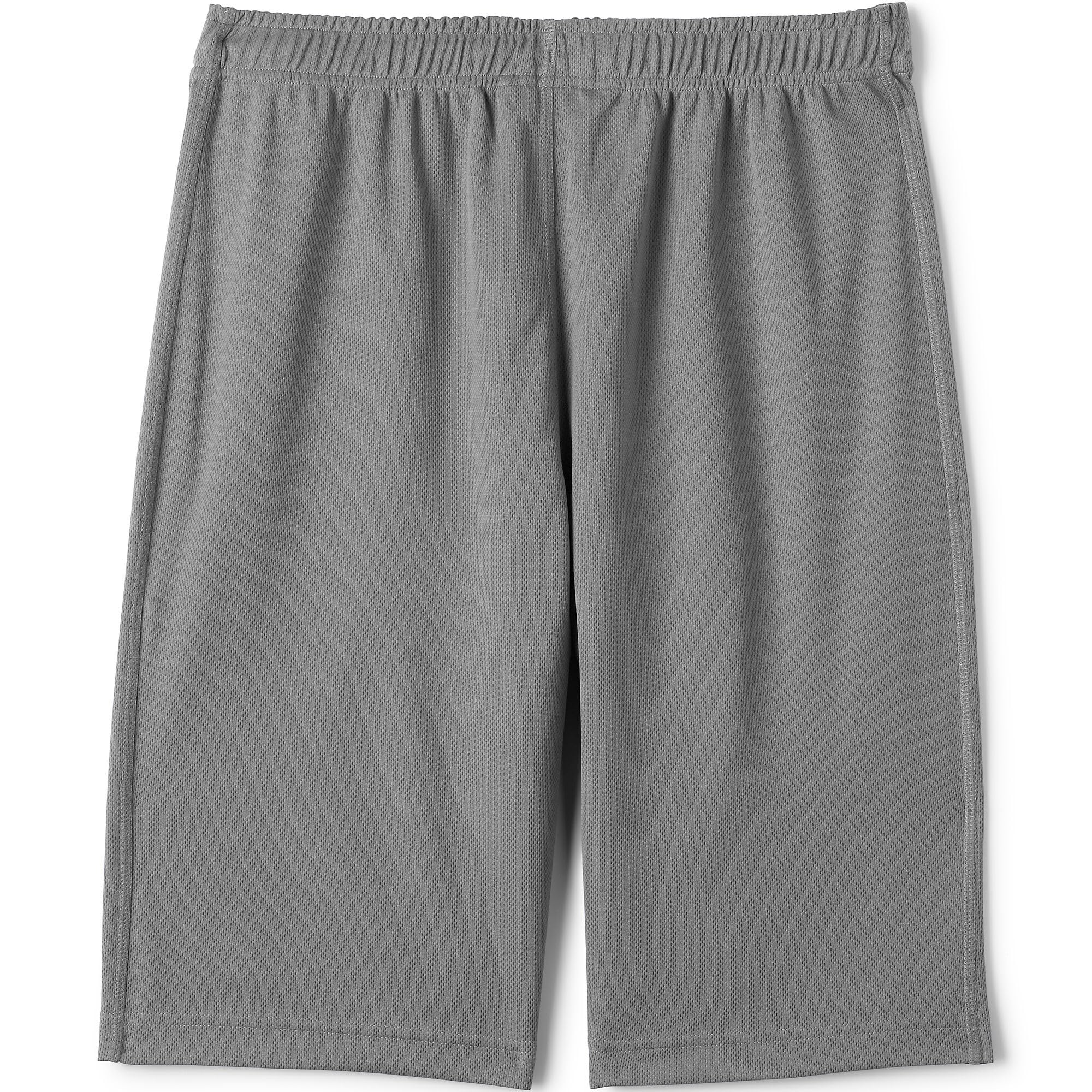 Lands' End Men's Breathable Mesh Gym Shorts for School Uniforms - Comfortable & Durable for PE Class, Sports & Casual Wear