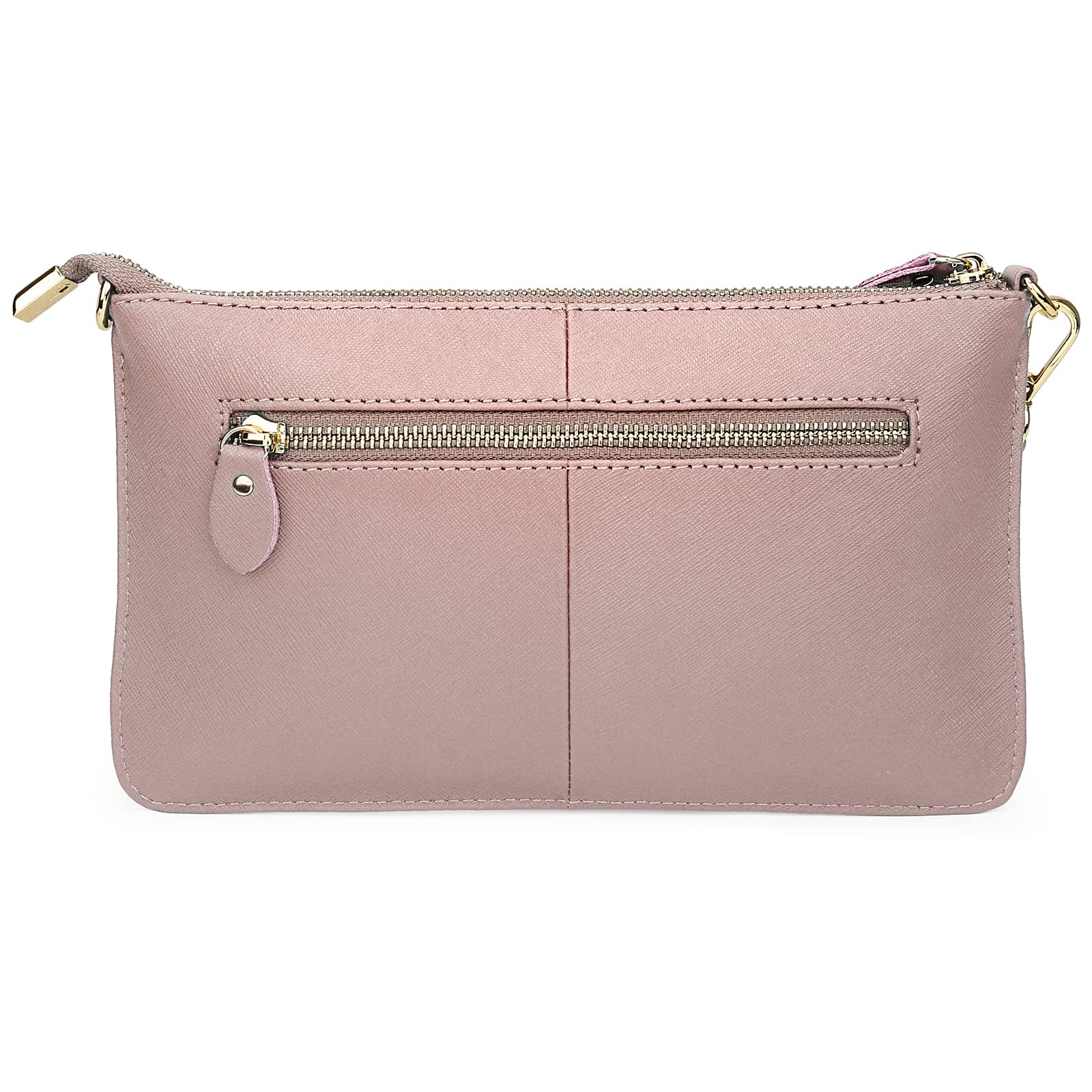 Uromee Genuine Leather Wristlet Wallet Clutch for Women - Crossbody Bag with Detachable Shoulder Strap - Perfect for Parties, Travel & Everyday Use