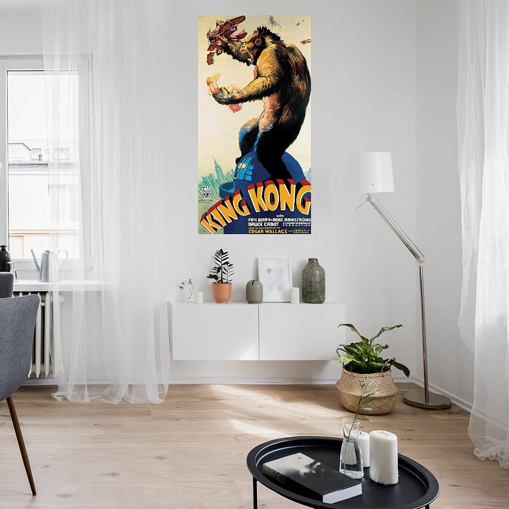 King Kong Fine Art Canvas Wall Decor - 21x40 Inches Modern Profile Painting for Living Room, Bedroom, Office - Ready to Hang - Home & Commercial Spaces