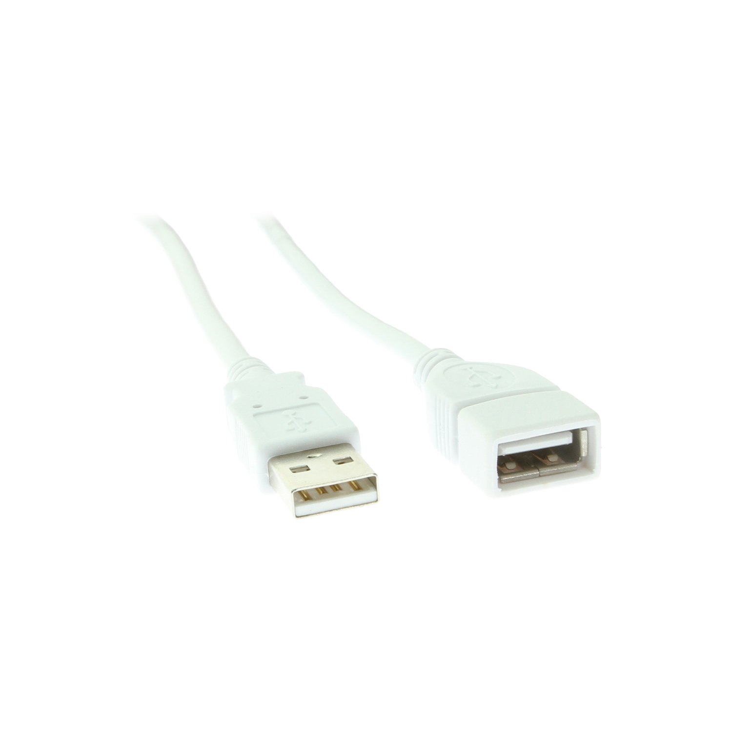 6ft USB 2.0 Extension Cable (A Male to A Female) - High Speed Data Transfer for Computer, Printer, Keyboard & Home Office Setup - White