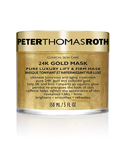 Peter Thomas Roth 24K Gold Mask - Pure Luxury Lift & Firm Anti-Aging Face Treatment with Gold, Brightens & Tightens Skin - 5 Fl Oz - Perfect for Spa Nights & Special Occasion Skincare Prep