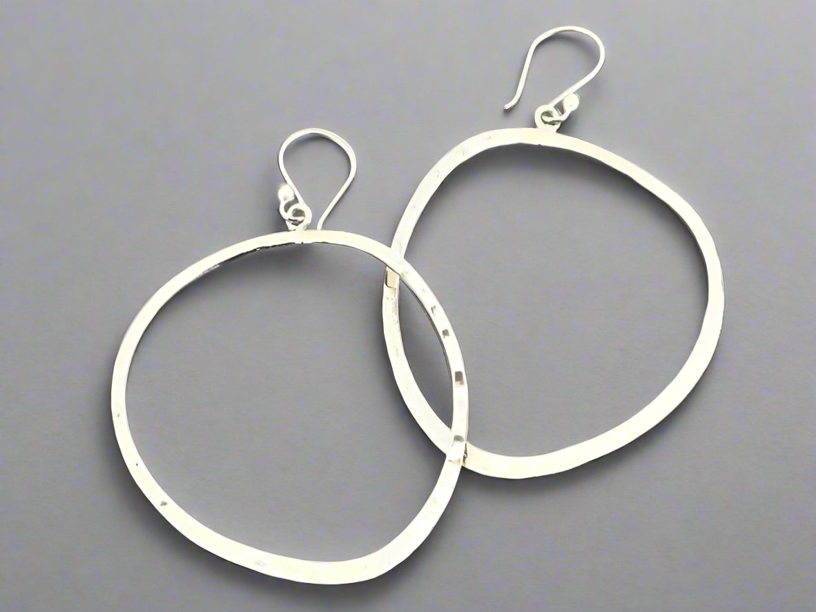 Buckled & Hammered Hoop Earrings - Sterling Silver Jewelry for Women | Perfect for Everyday Wear, Parties & Gifts