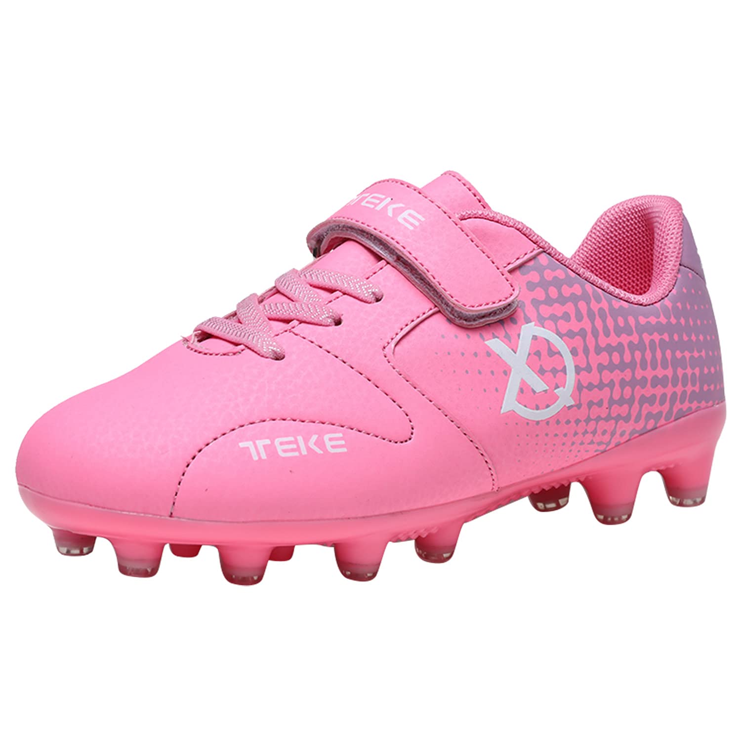 Eliogn Boys Girls AG/FG Soccer Cleats - Lightweight Outdoor Football Shoes for Kids - Youth Athletic Training Shoes for Grass & Turf - Perfect for Little Kid & Big Kid Soccer Matches & Practice