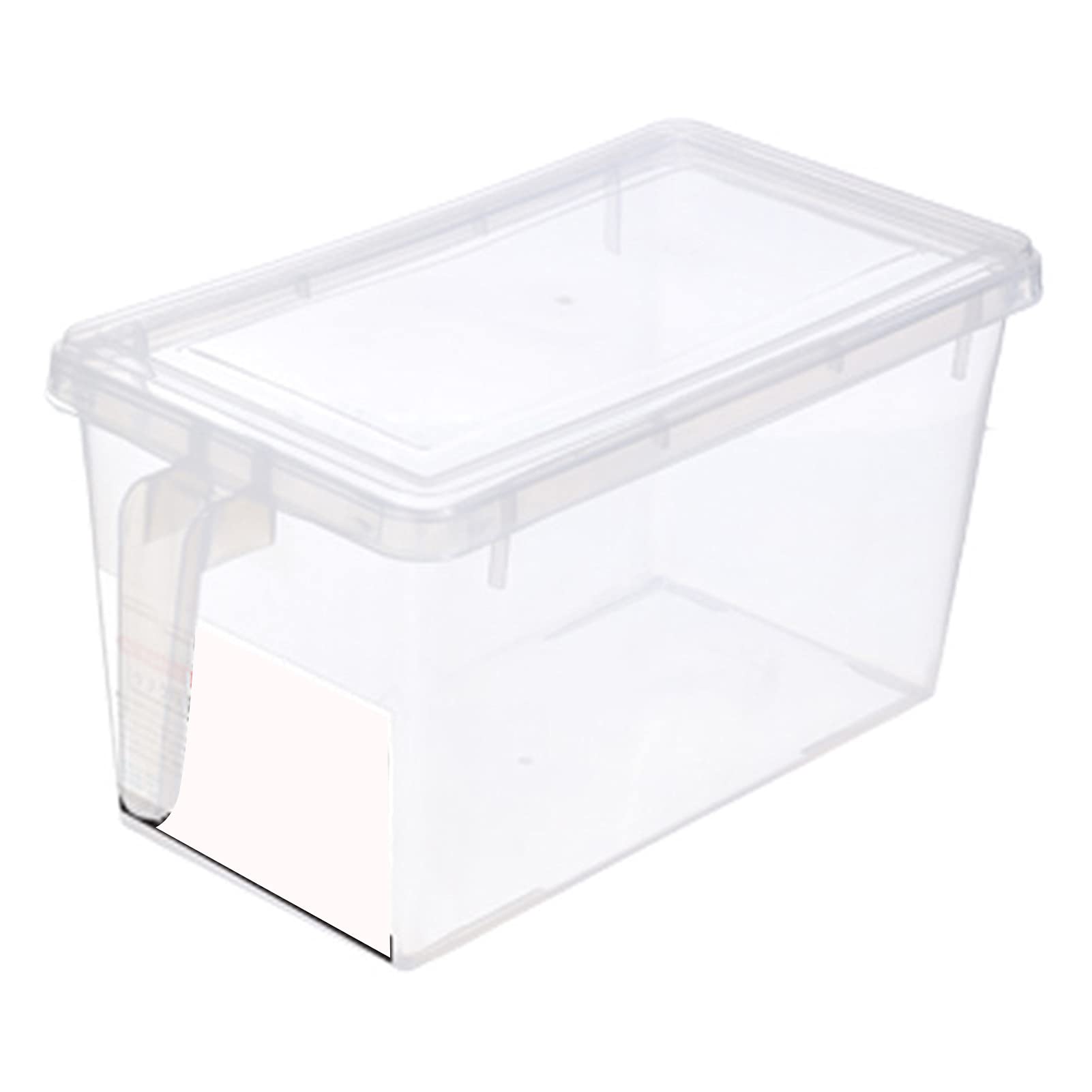 Cuteam Transparent Rectangular Food Storage Container with Handle - Airtight Kitchen & Refrigerator Organizer for Fruits, Vegetables, Meal Prep & Leftovers | BPA-Free Plastic Food Storage Box for Home, Office & Picnics