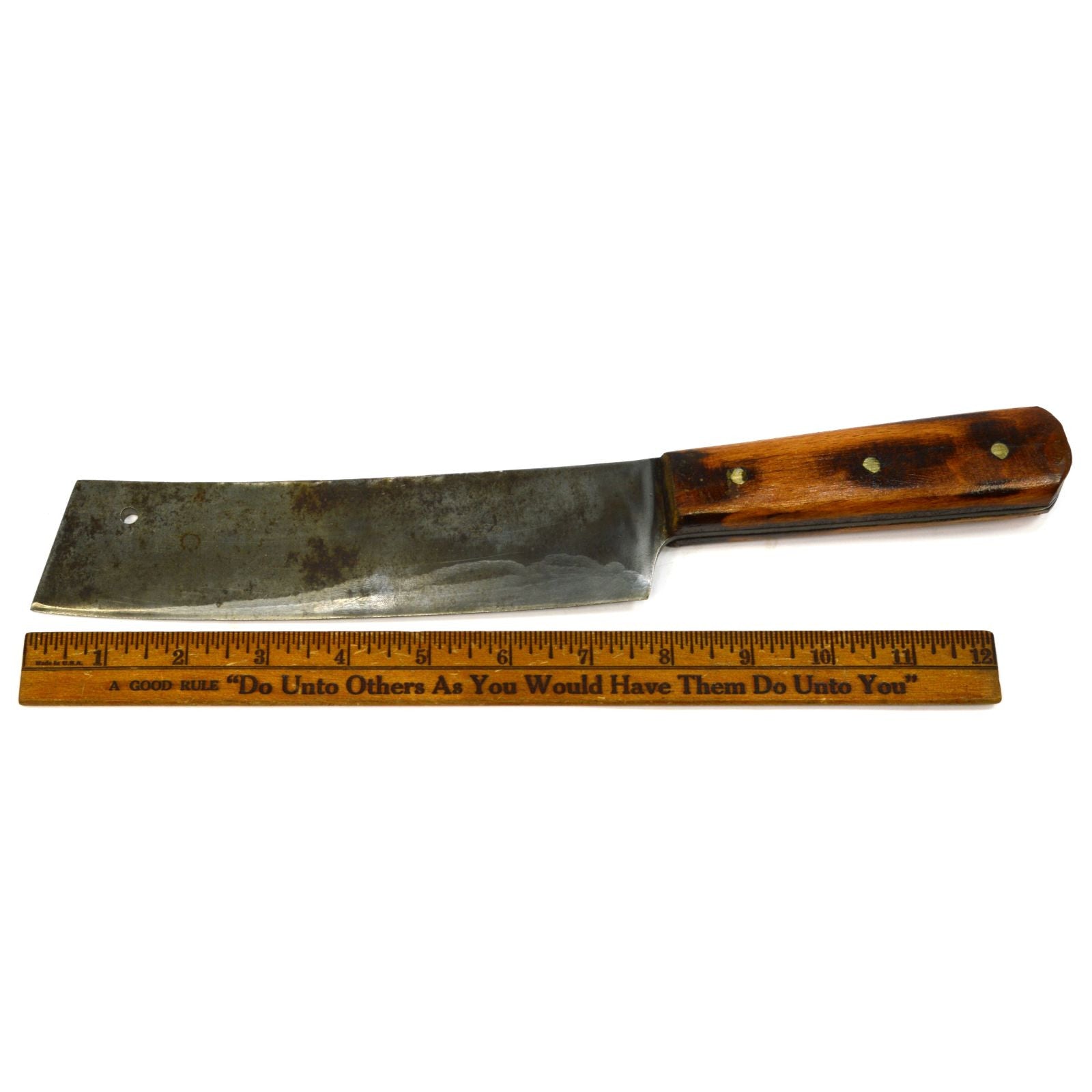 Vintage Antique Butcher Knife by A.F. Bannister & Co Newark NJ - 19th Century Rare Collectible Cutlery - Perfect for Meat Processing, Culinary Display & Historical Collections