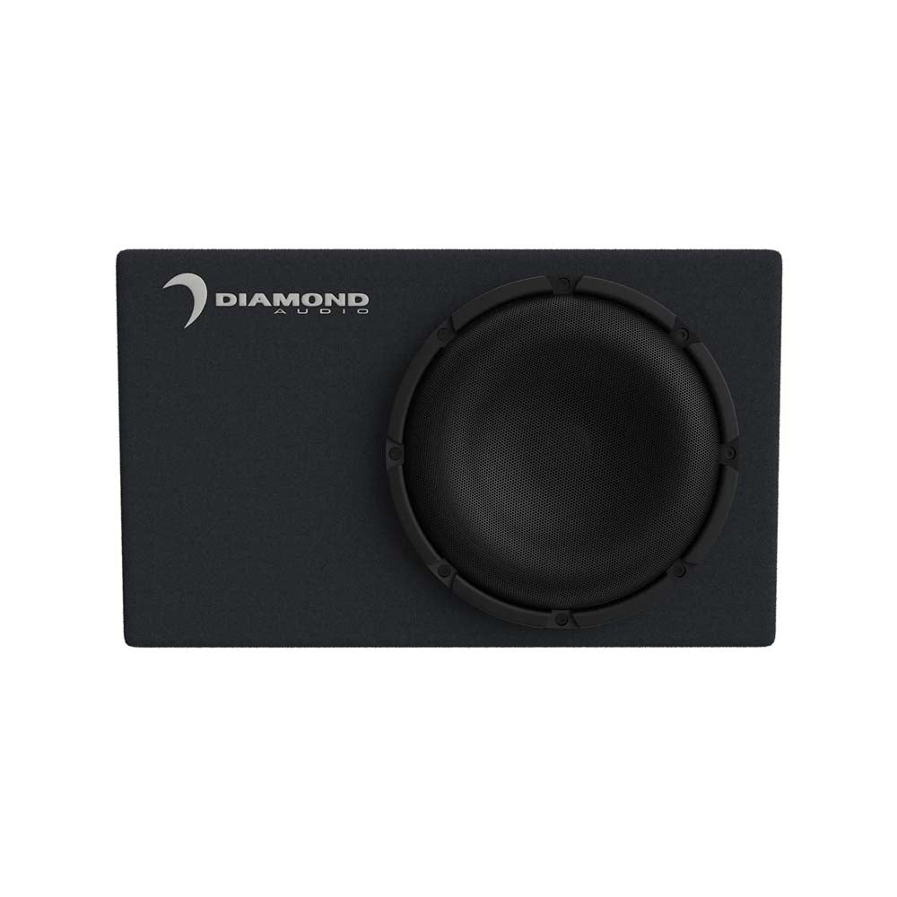 Diamond Audio DESMB12A DES Series 10 Inch 1000W Peak Power Subwoofer - 2 Ohm 2-Way Active Car Audio Enclosure for Deep Bass & Powerful Sound in Vehicles