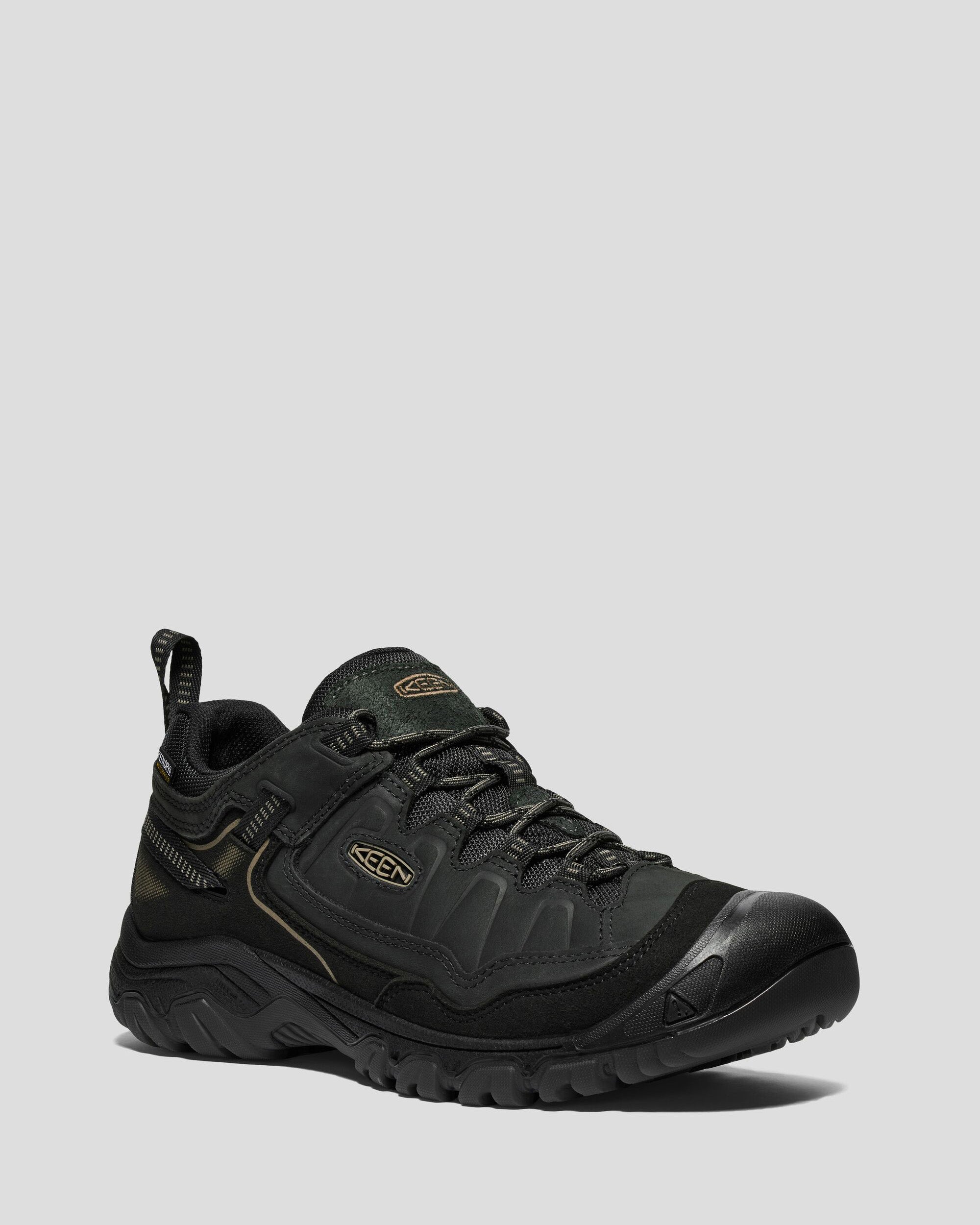 Keen Targhee IV Waterproof Hiking Shoes for Men - Black | Lightweight Outdoor Trekking Boots for Trail Running & Mountain Climbing