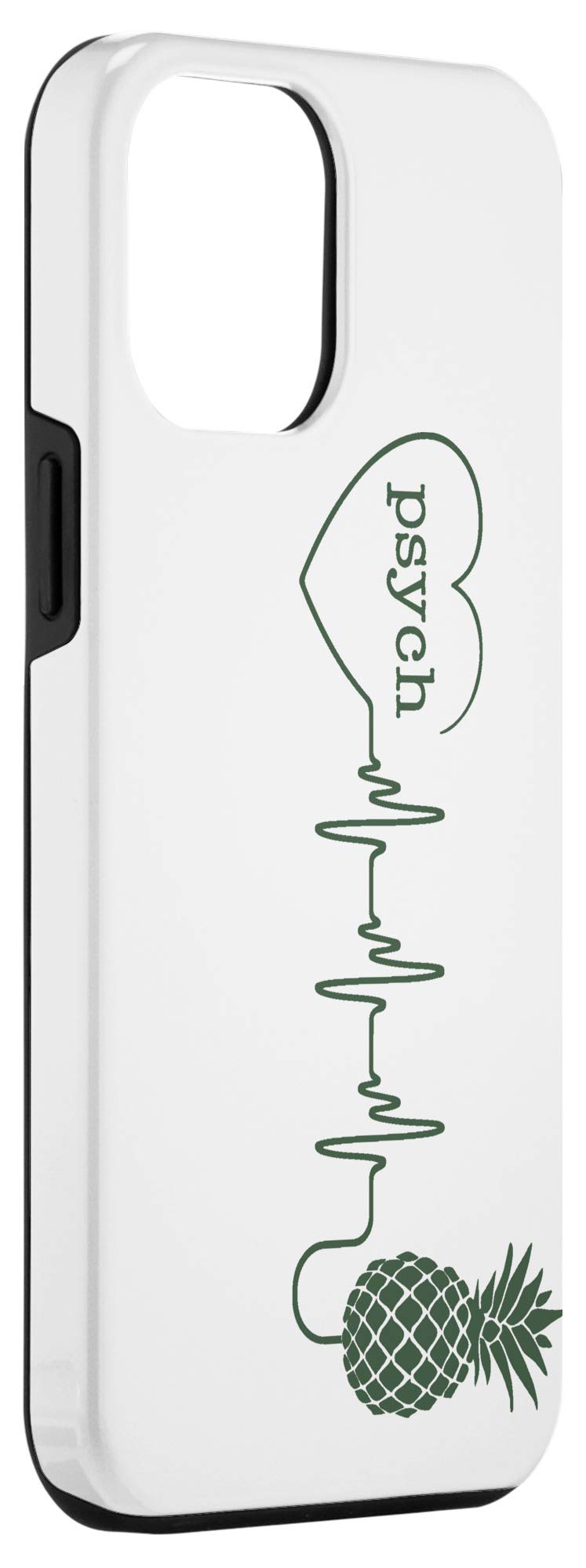iPhone 12 Pro Max Case - Pineapple Heartbeat Wave Design - Funny Love Graphic Protective Cover - Perfect Gift for Valentine's Day, Anniversary & Couples