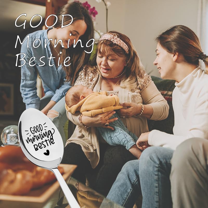 Bestie Gifts for Women - Unique Coffee & Tea Spoon for Best Friends, Ideal for Christmas, Birthday, Graduation, Wedding - Perfect for Morning Coffee Rituals and Tea Time with Your BFF