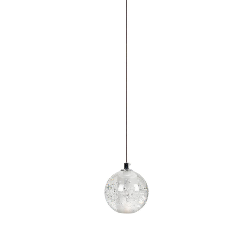 Elegant Ball Crystal Pendant Light - Modern Chandelier for Dining Room, Bedroom & Living Room Decor - Dimmable LED Hanging Light Fixture