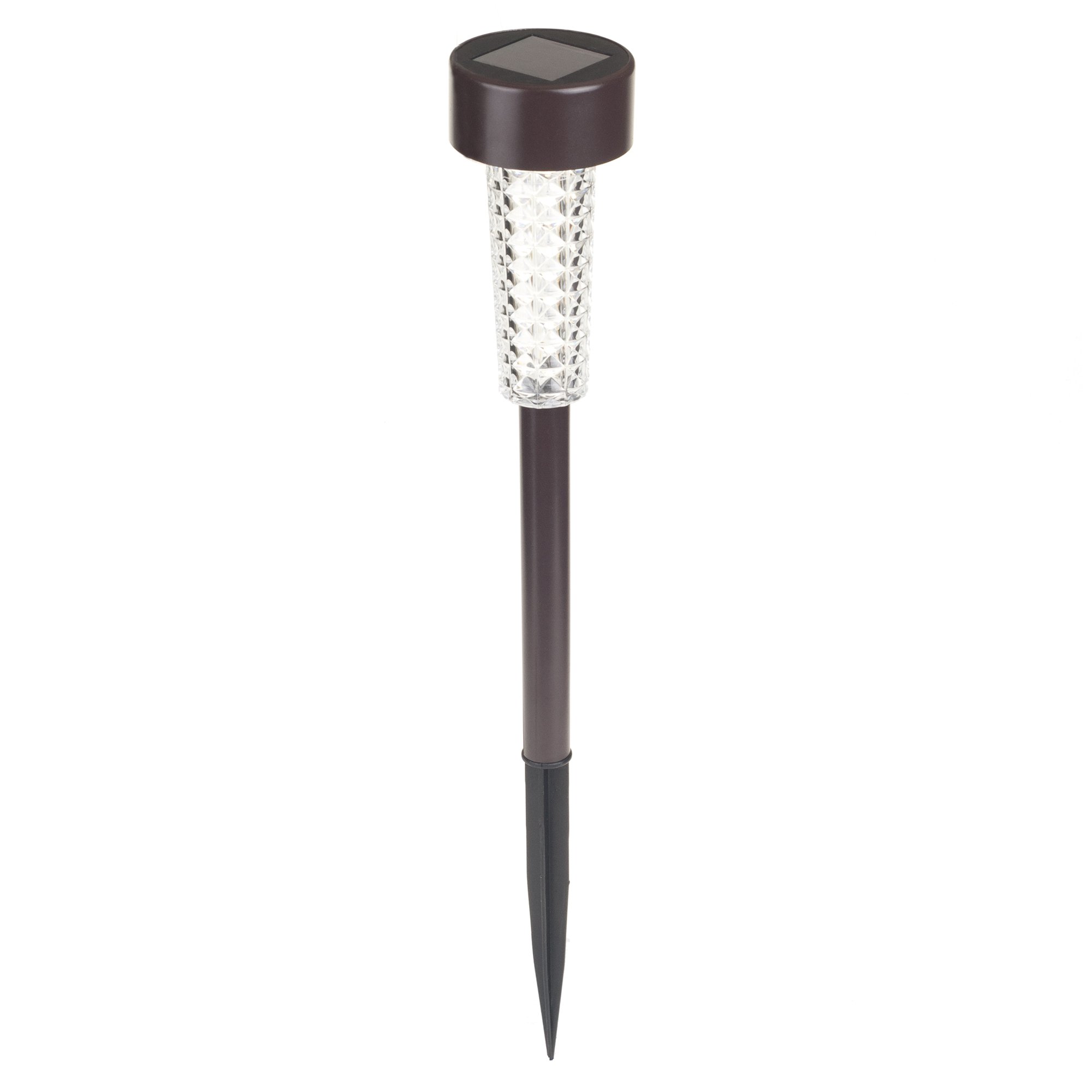 Pure Garden 50-175 Bronze Solar Powered Outdoor Lights (Set of 6) - Waterproof LED Landscape Lighting for Garden, Pathway, Patio, Yard, Driveway - 14.25” Height - Energy Efficient & Weather Resistant - Perfect for Evening Ambiance and Safety Lighting