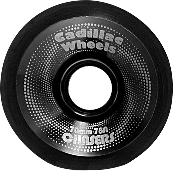 Cadillac Chasers 70mm 78a Black Longboard Wheels (Set of 4) - High Performance Cruising & Downhill Skateboard Wheels for Smooth Ride on Pavement & Streets