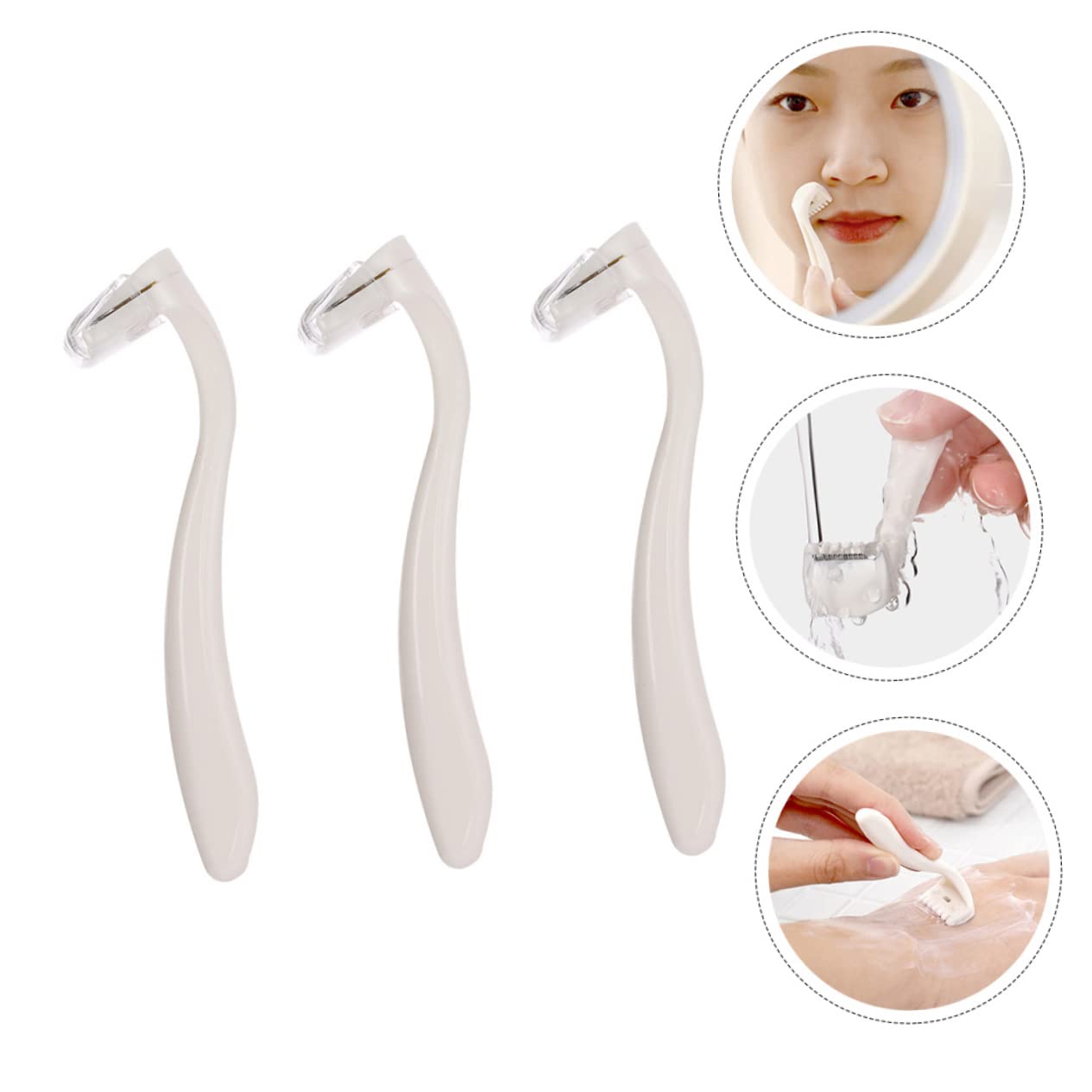 3pcs Women's Electric Shaver & Body Hair Trimmer - Bikini & Intimate Grooming Razor with Stainless Steel Blades - Perfect for Sensitive Skin & Travel Use