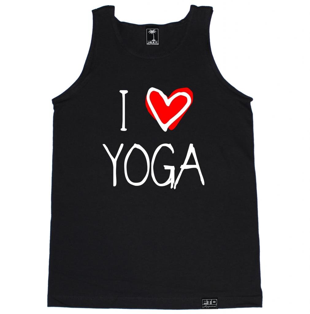 FTD Apparel Men's I Love Yoga Day Tank Top - Breathable Workout Shirt for Yoga, Gym & Fitness - Perfect for Yoga Enthusiasts & Active Lifestyles