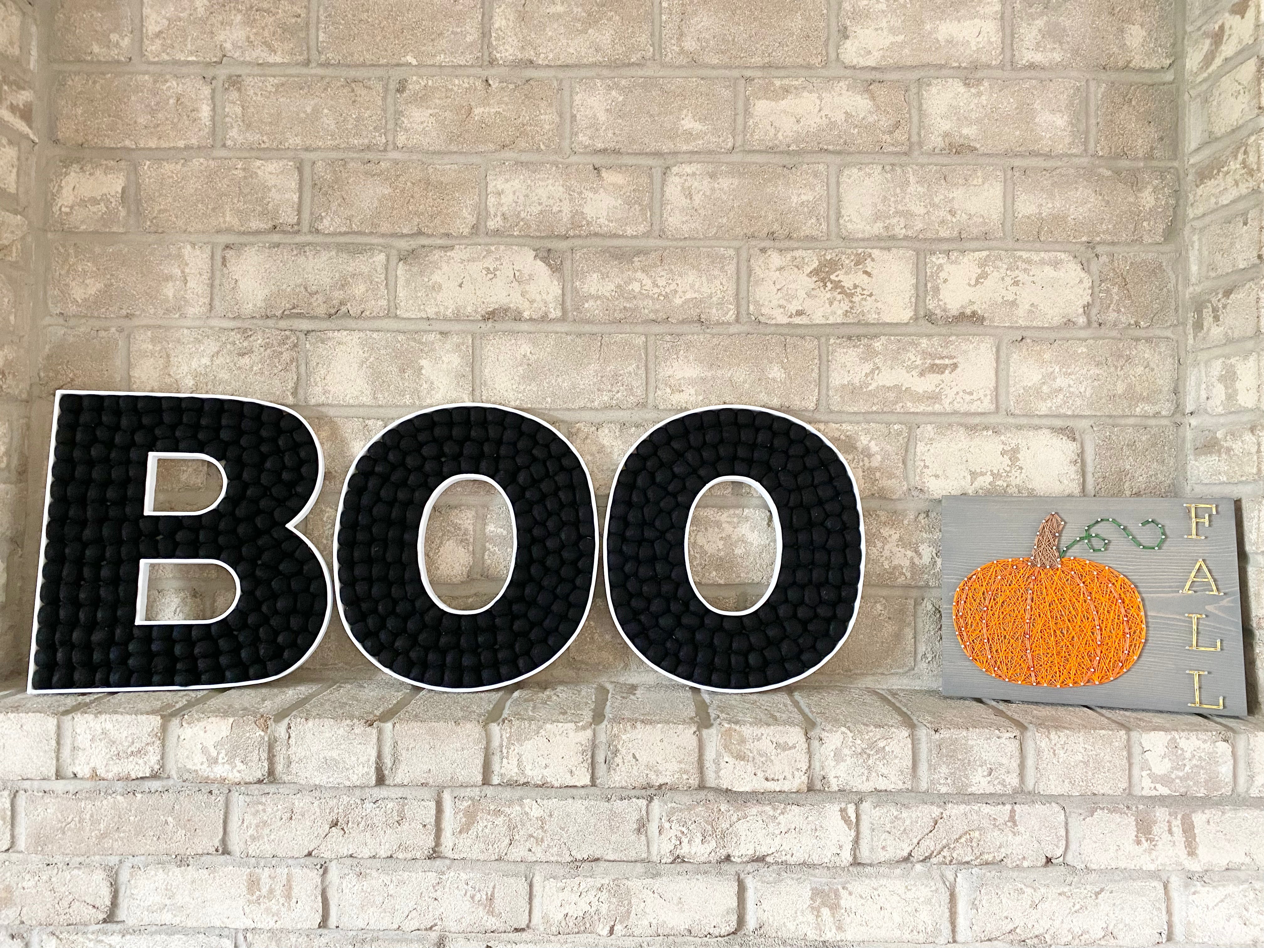 BOO Felt Ball Letters - Soft Alphabet Decor for Kids Room, DIY Wall Art, Nursery Decor, Birthday Party Backdrop - Perfect for Home, Classroom & Event Decoration