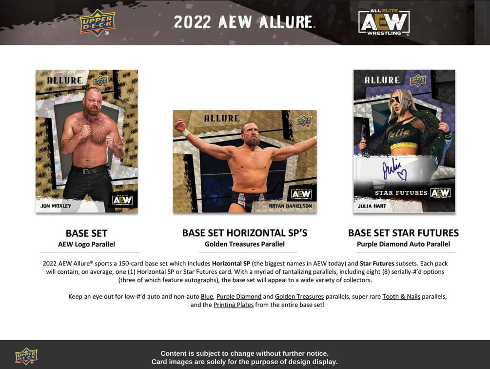 2022 AEW All Elite Wrestling Allure Hobby Box - 8 Packs (64 Trading Cards) | Collectible Memorabilia for Wrestling Fans & Card Collectors | Perfect for Gifts, Display, and Investment