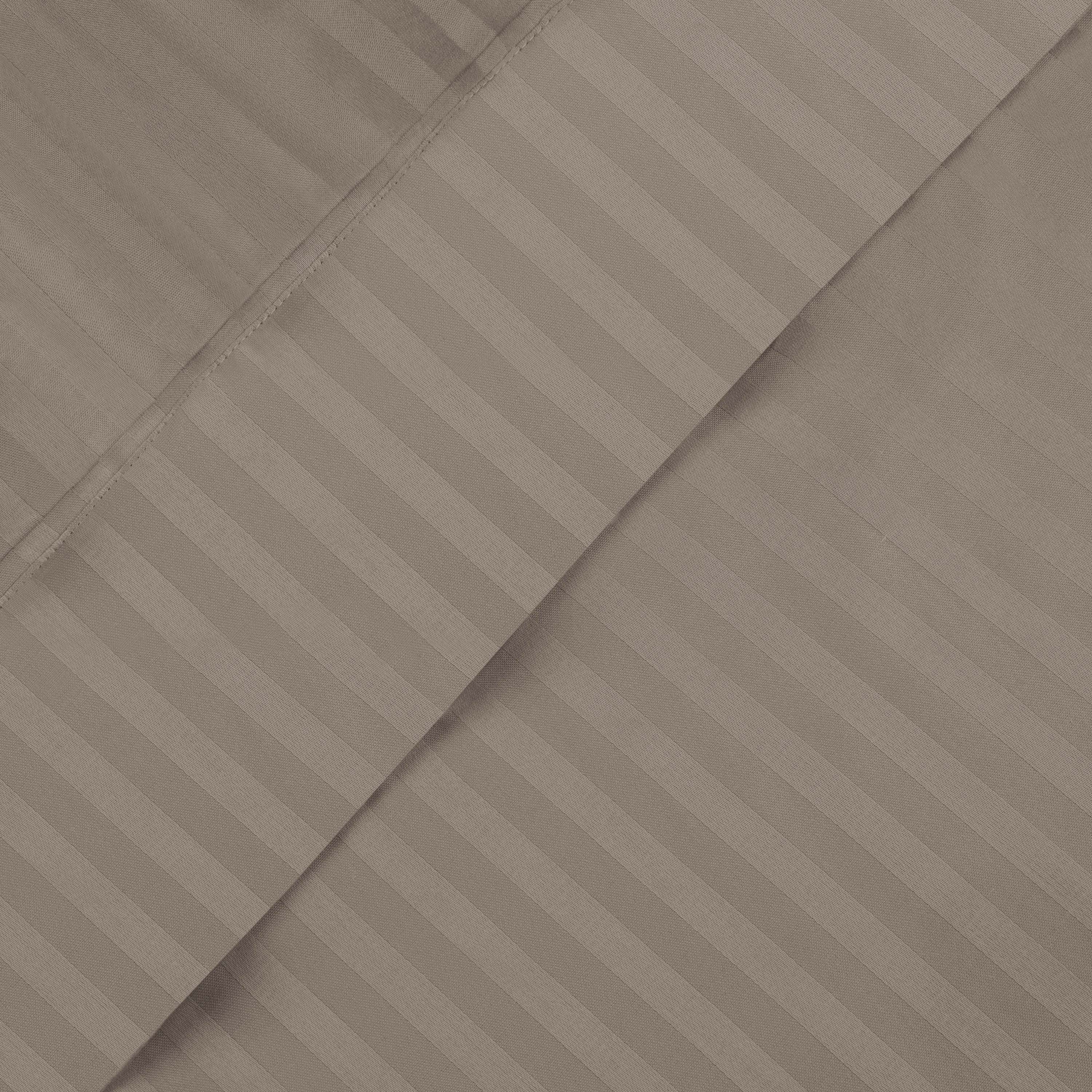 Premium 600 Thread Count Egyptian Cotton Sheet Set - Deep Pocket, Striped Design for Ultimate Comfort & Luxury - Perfect for Master Bedrooms & Guest Rooms