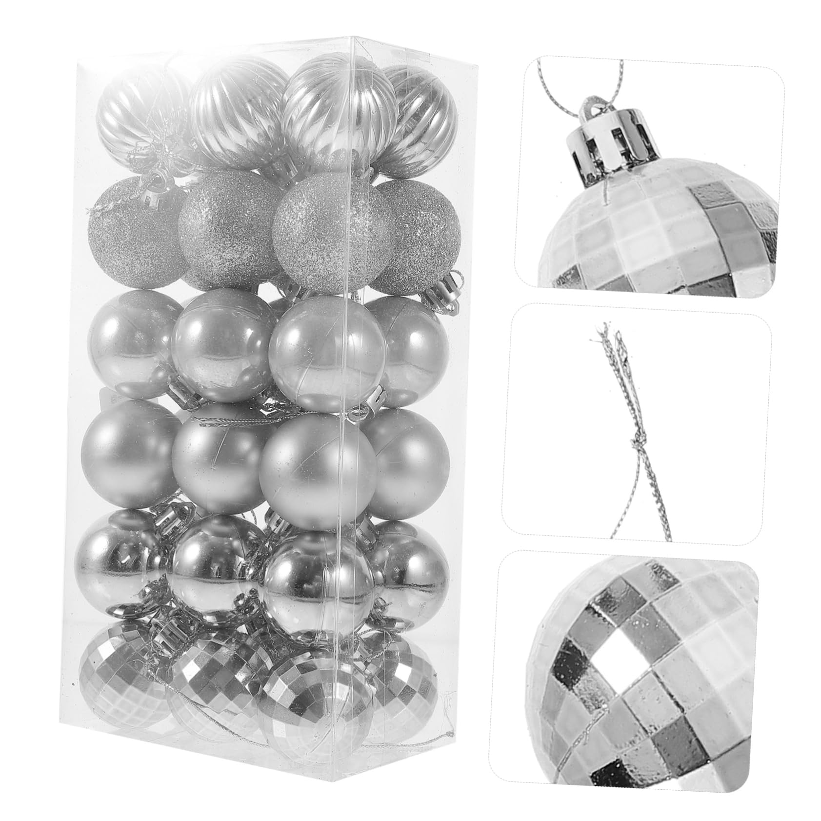 36pcs Christmas Tree Ornaments Set - Shatterproof Decorative Balls for Holiday Tree Decorations, Xmas Party & Home Décor