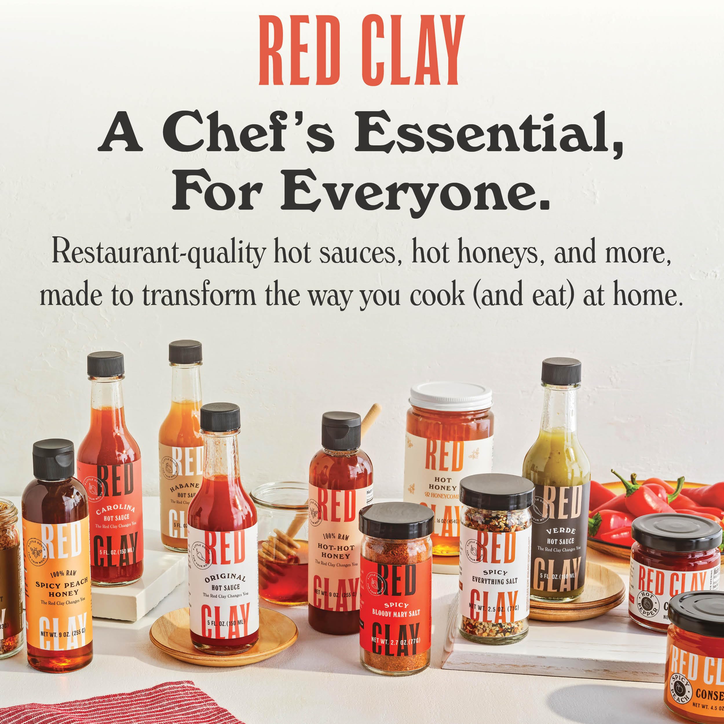 Red Clay Hot Sauce - Original Southern Style Hot Sauce | Gluten Free, Sugar Free, Keto Friendly | Mild Heat Condiment & Marinade | Sustainably Sourced, Made in USA | 1 Gallon Bulk Size Jug - Perfect for BBQ, Wings, Tacos & Home Cooking