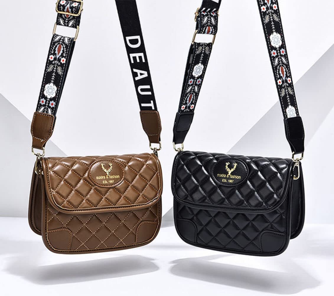 Hanbella Small Crossbody Bags for Women & Girls - Stylish PU Leather Purse Handbag with Wristlet Strap | Perfect for Everyday Use, Shopping, Travel & Parties
