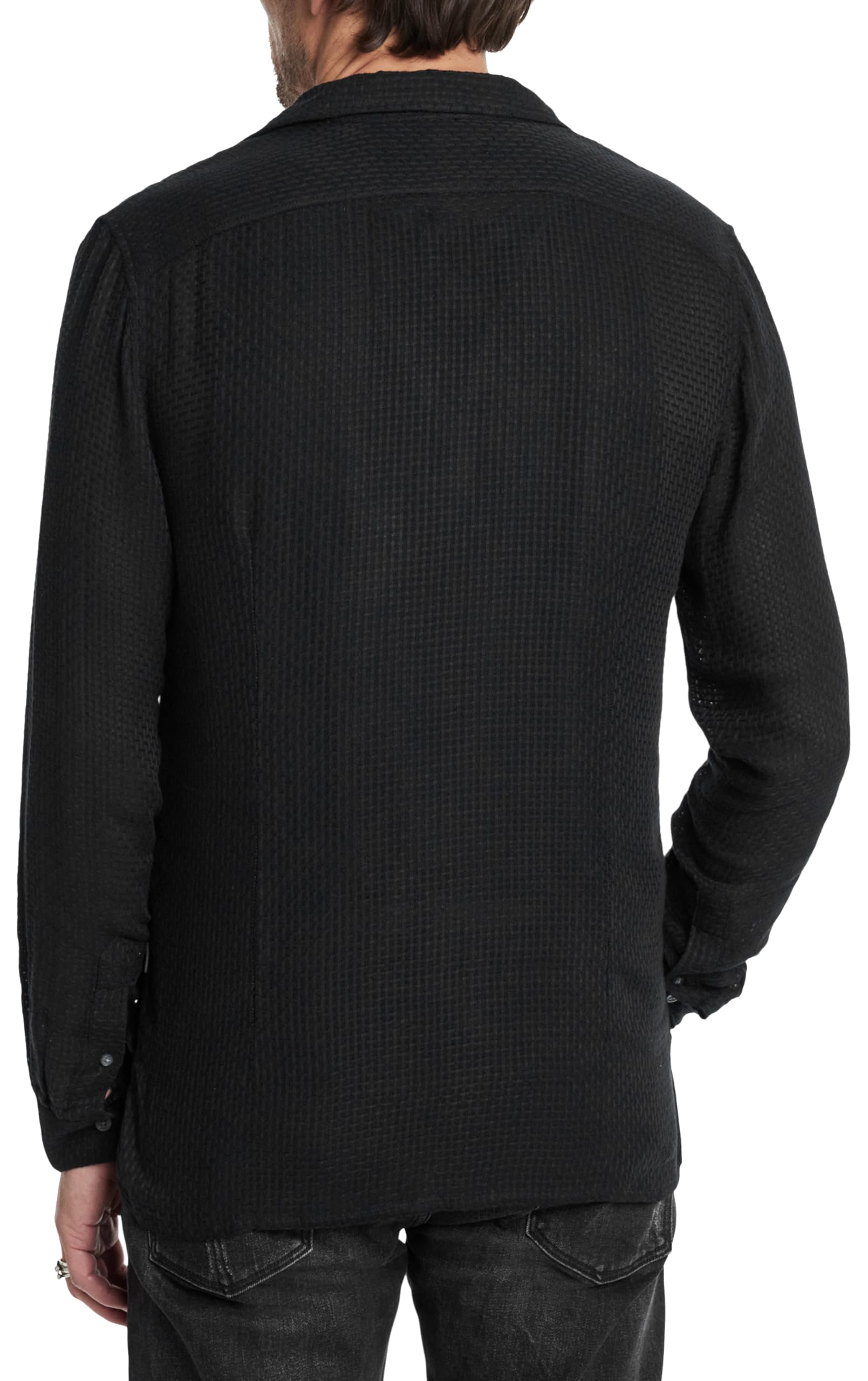 John Varvatos Men's Paul Shirt - Premium Cotton Button-Down Casual Dress Shirt for Business & Date Night | Slim Fit Fashion Top for Work, Parties & Special Occasions