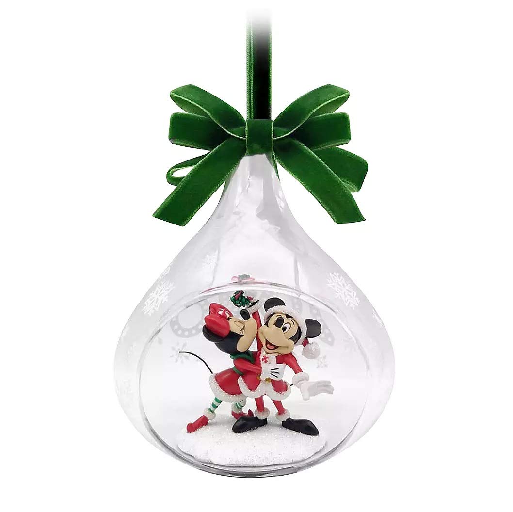 Disney Mickey and Minnie Mouse Glass Drop Sketchbook Ornament 2020 - Christmas Tree Decoration, Gift for Disney Fans, Collectible Home Decor for Holidays & Special Occasions