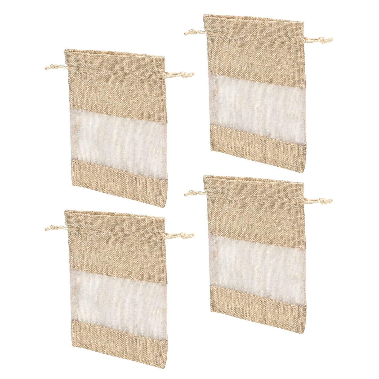 15Pcs Muslin Drawstring Gift Bags - Transparent Organza Favor Pouches for Jewelry, Wedding Favors, Party Decorations - Perfect for DIY Crafts, Bridal Shower, Birthday Party Gifts & Special Occasions