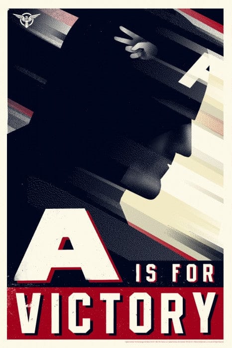 Captain America Olly Moss Poster - Vintage Superhero Wall Art - Perfect for Marvel Fans, Home Decor & Office Display