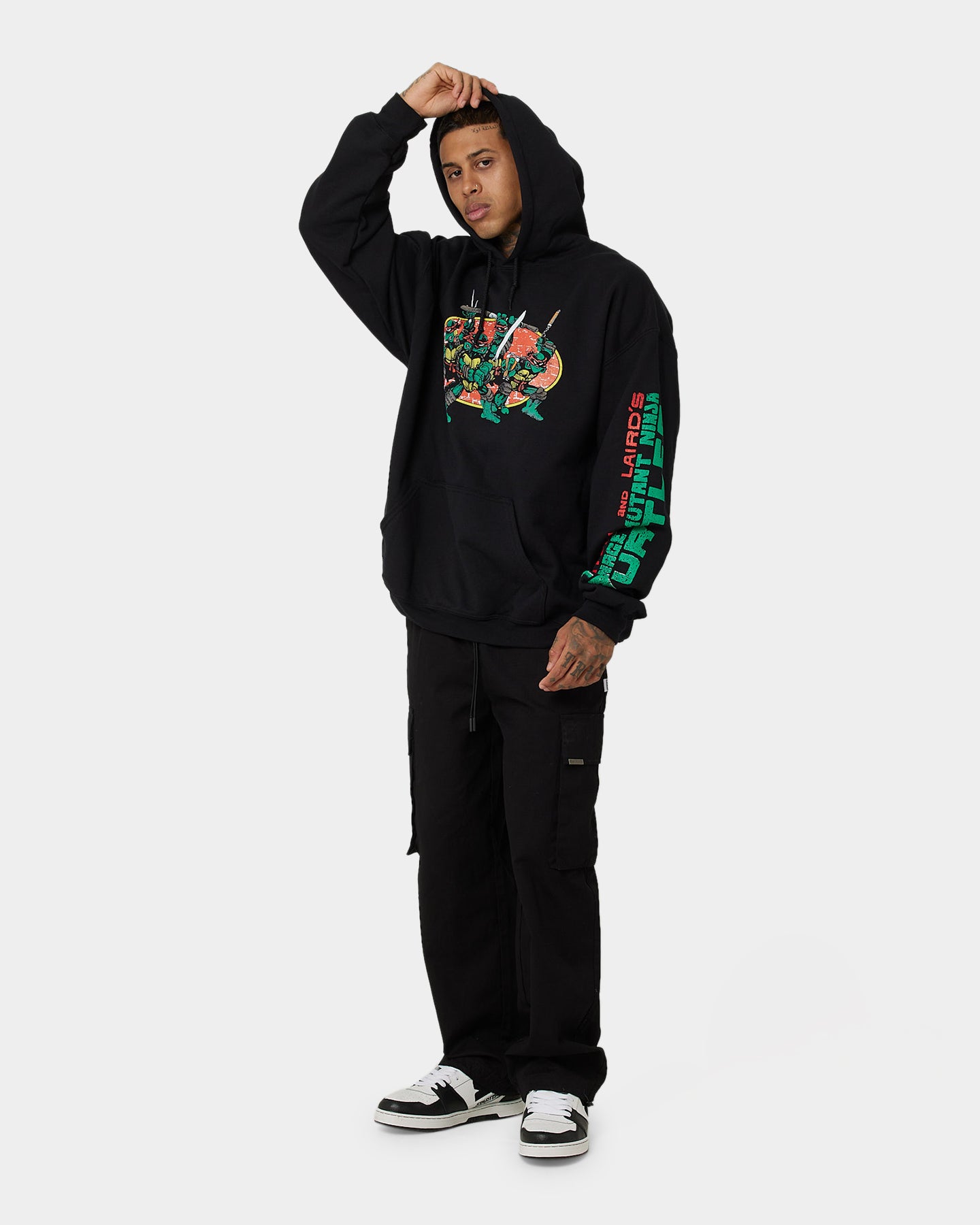Original Vintage Teenage Mutant Ninja Turtles Hoodie - Black TMNT Graphic Pullover Sweatshirt for Men & Women - Perfect for Cosplay, Comic Con & Streetwear Fashion